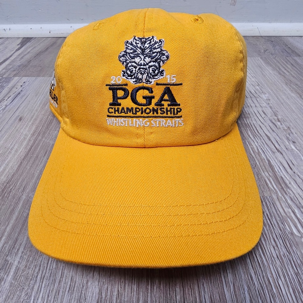 Ahead Mens 2015 PGA Championship Golf Hat OS Yellow Whistling Straits Sporty